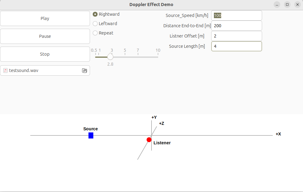 Doppler Effect demo windows