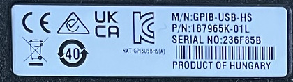 NI-GPIB-USB-HS Label