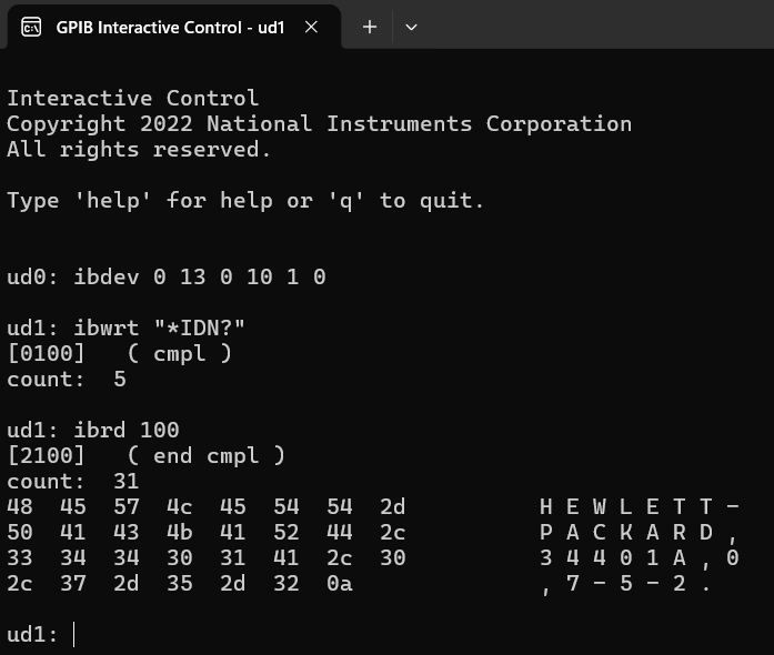 GPIB Interactive Control Terminal image