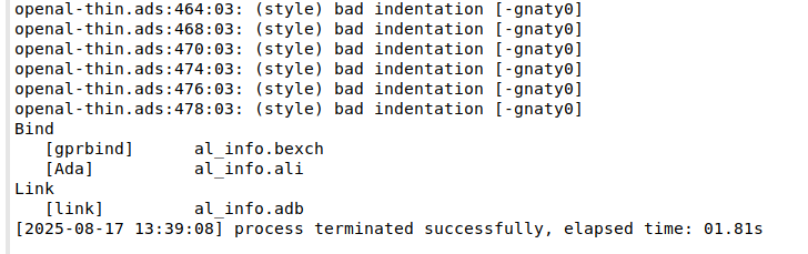 al-info-gnatstudio-build results