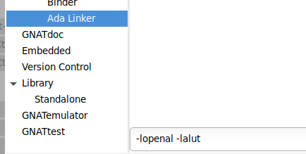 al-info-gnatstudio-linker switch